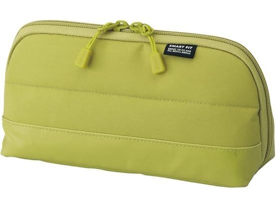 Lihit Lab - Wide Open Pen Case Smart Fit - Yellow Green (A-7688-6)