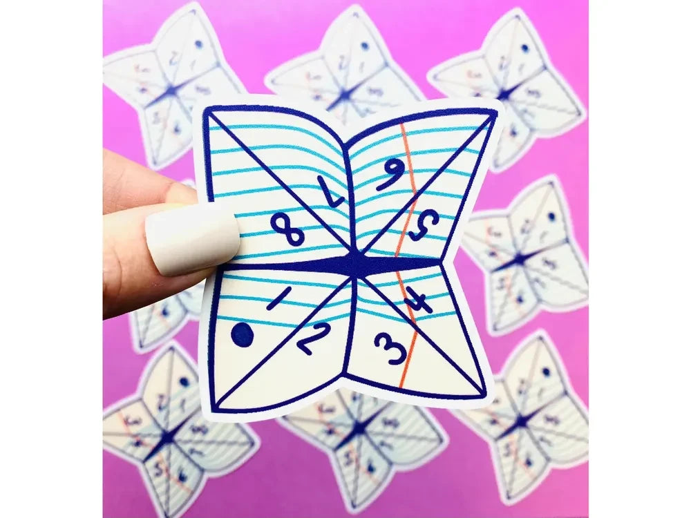 Vinyl Sticker - 90s Paper Fortune Teller