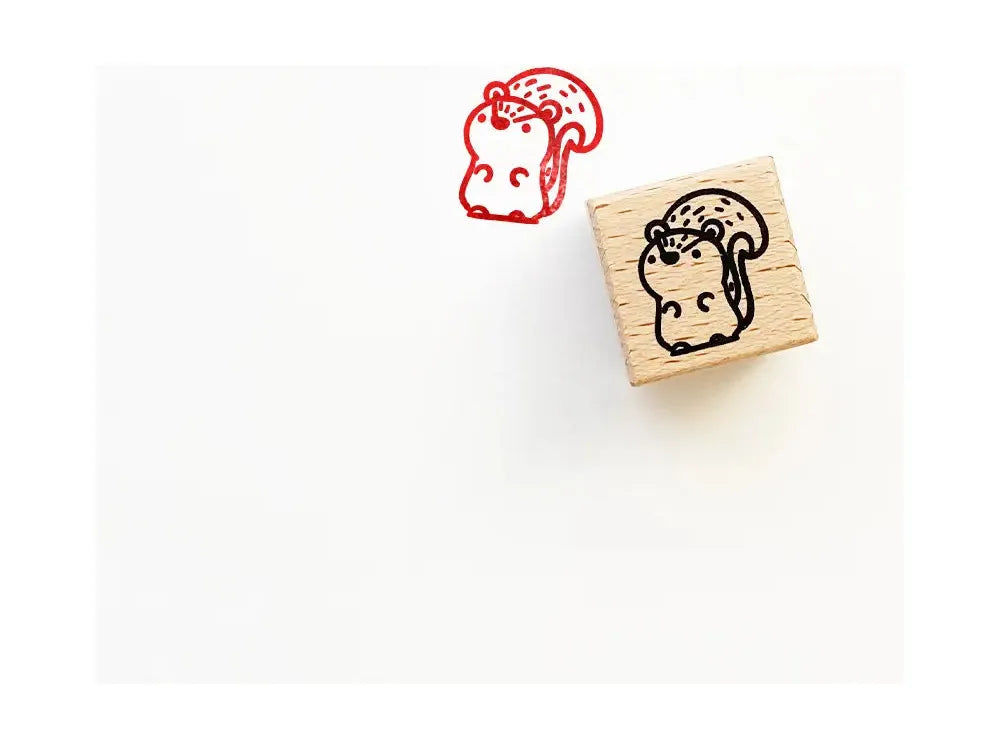 The Little Red House Rubber Stamp - Little Squirrel