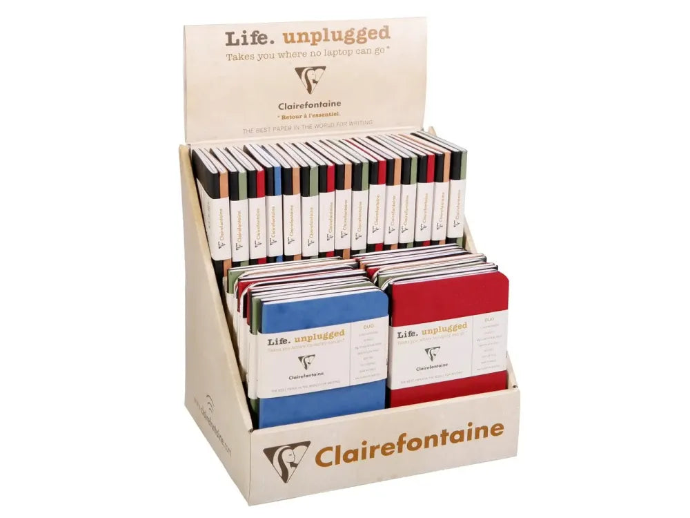 Clairefontaine - Age-Bag Duo (2) Notebooks - A7 (7.5x12cm) - Assorted Colours (Lined)