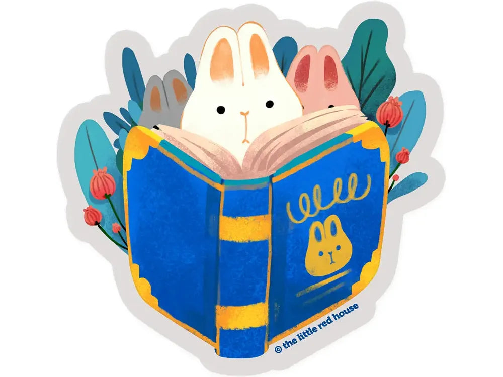 The Little Red House Sticker - Bunny Book Club Clear