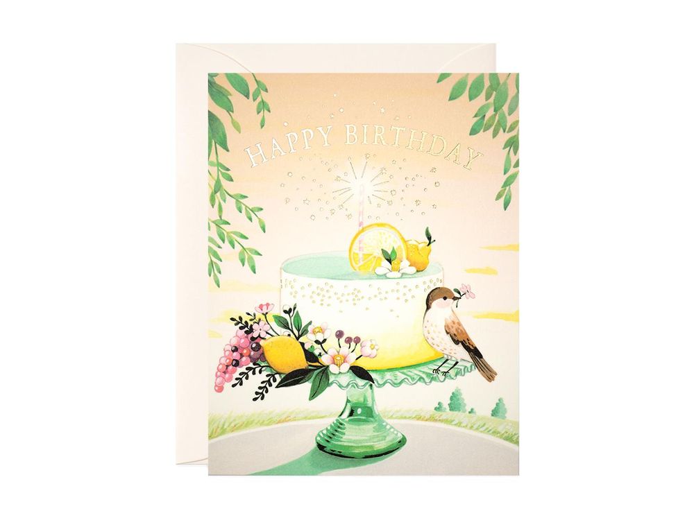 JooJoo Paper - Lemon Cake Birthday Greeting Card