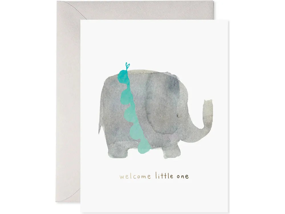 E. Frances Paper - Card - Welcome Little One Elephant