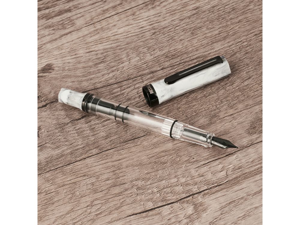 TWSBI ECO Fountain Pen - Carrara with Onyx