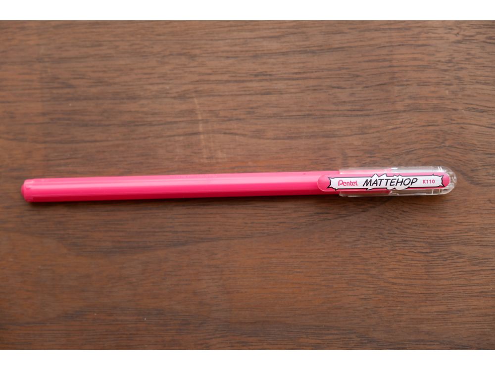 Pentel Mattehop Gel Pen 1.0mm - Pink