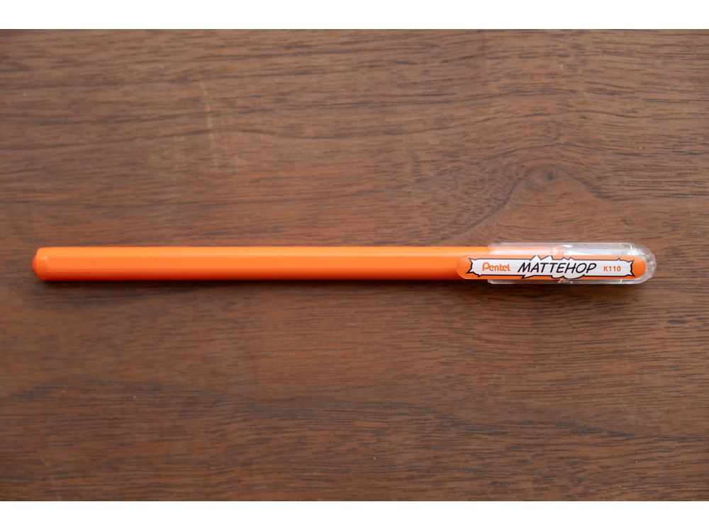 Pentel Mattehop Gel Pen 1.0mm - Orange