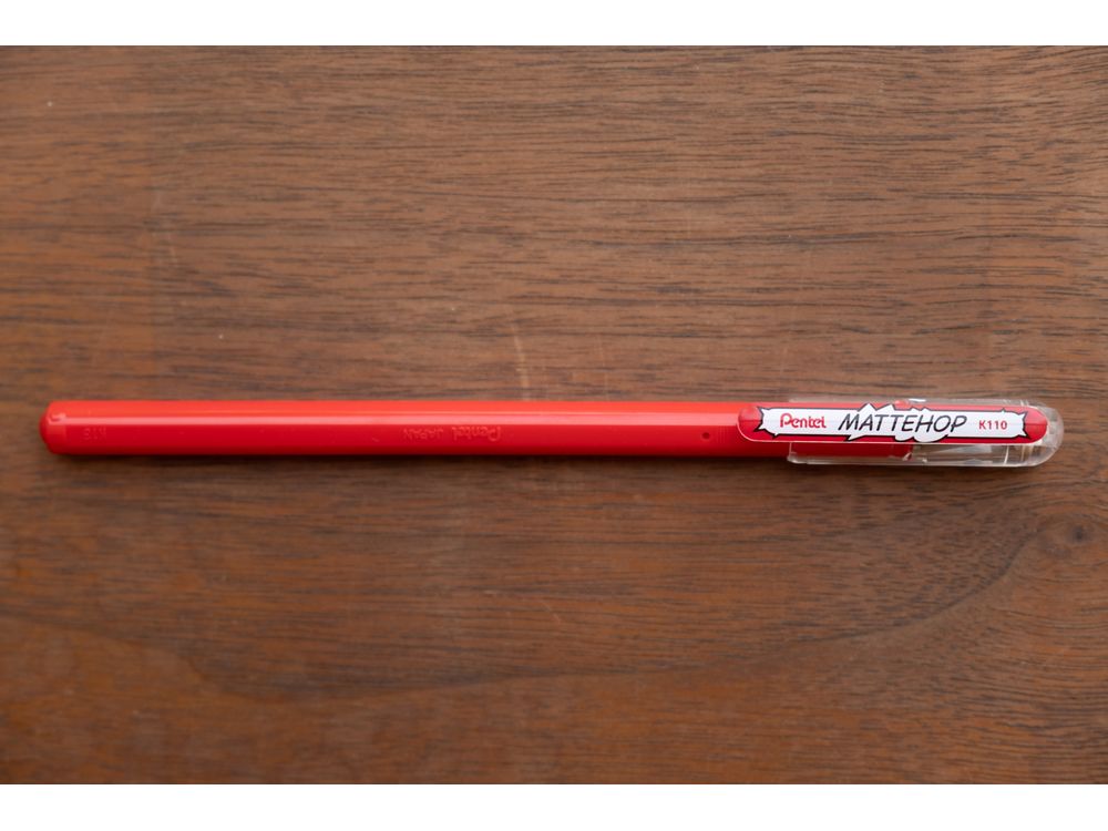 Pentel Mattehop Gel Pen 1.0mm - Red