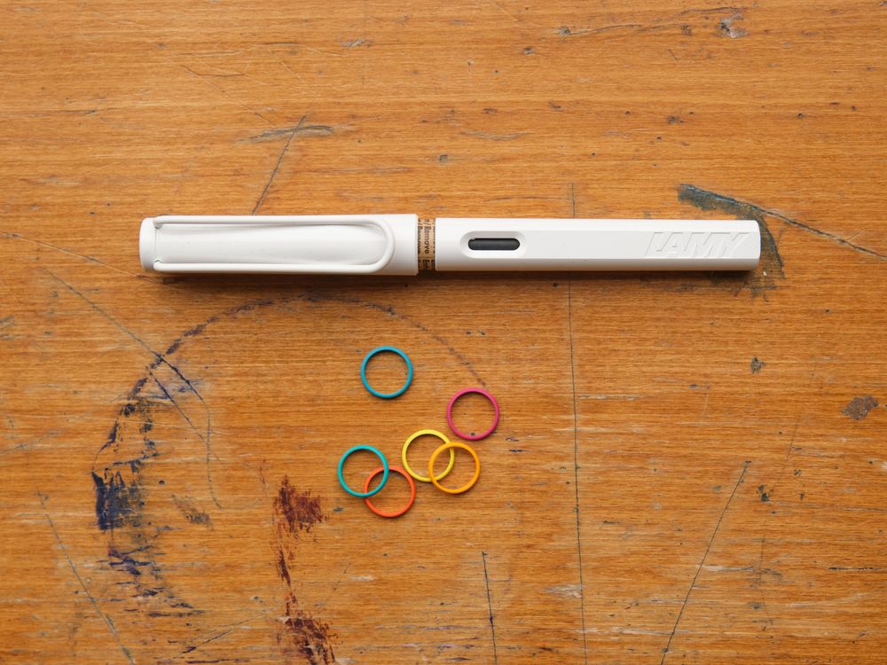 Lamy Safari Multicolor Ring Fountain Pen Set - White