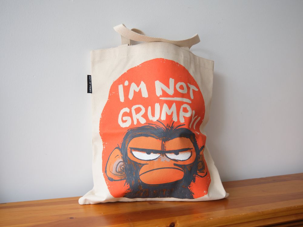 Grumpy Monkey Tote Bag