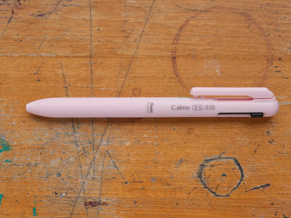 Pentel Calme 2S Ballpoint Multi-Pen 0.35mm and Mechanical Pencil 0.3mm - Pink