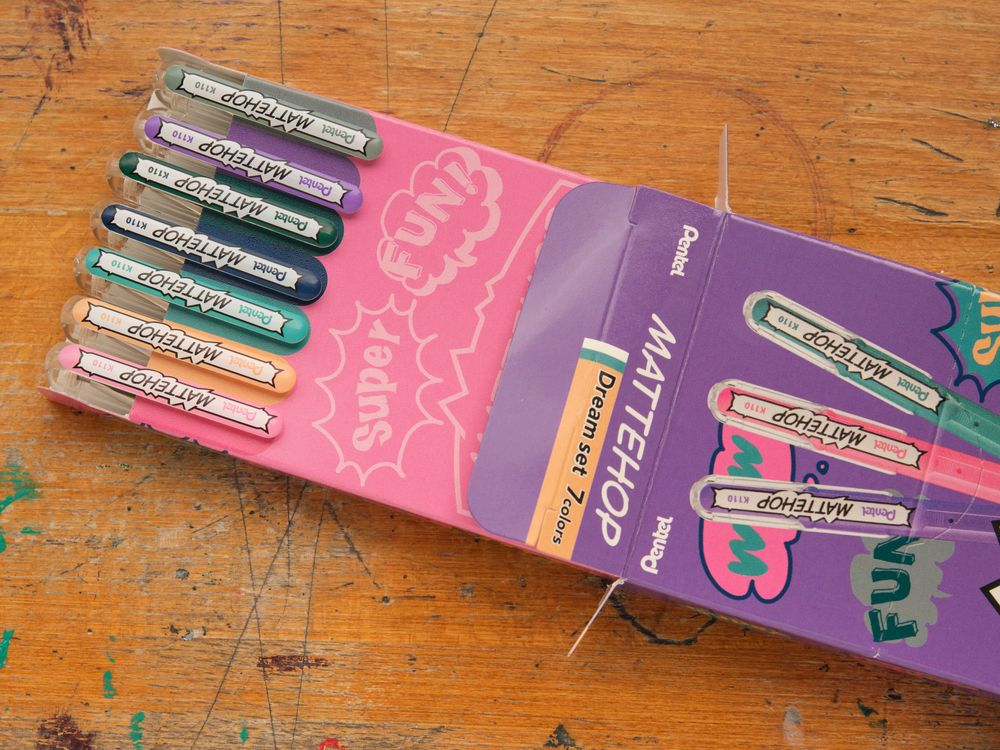 Pentel Mattehop Gel Pen - 1.0mm - Set of 7 - Dreamy Set