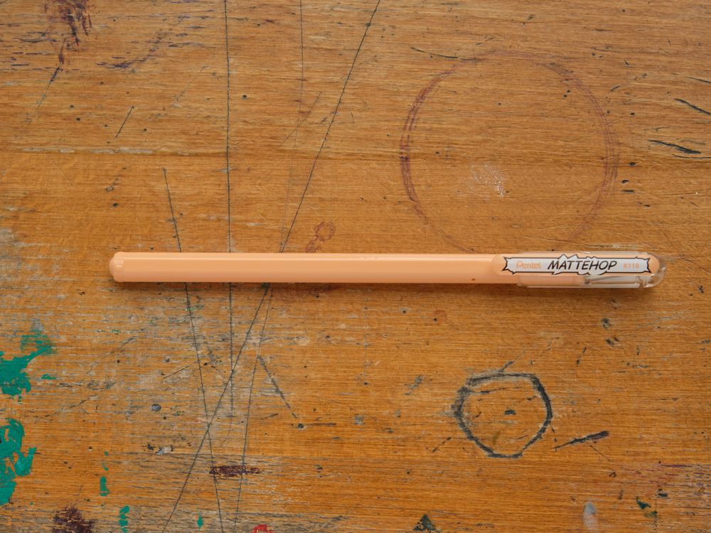 Pentel Mattehop Gel Pen - 1.0mm - Pale Orange