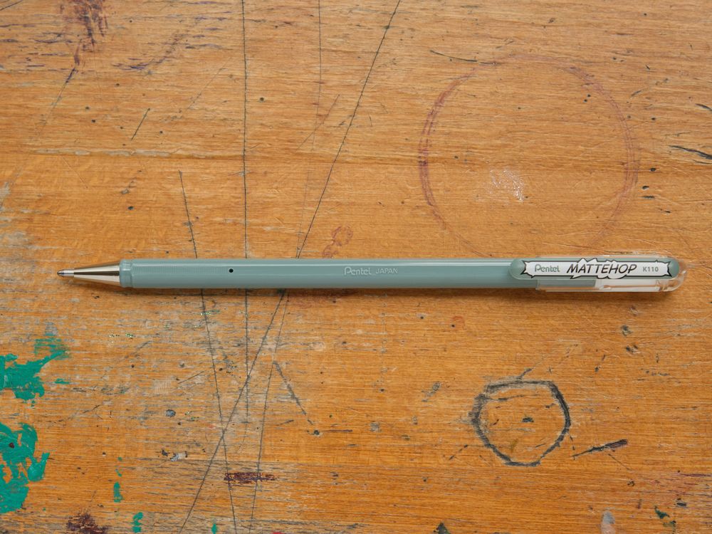 Pentel Mattehop Gel Pen - 1.0mm - Grey