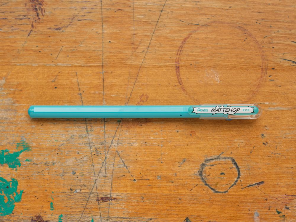 Pentel Mattehop Gel Pen - 1.0mm - Turquoise Blue