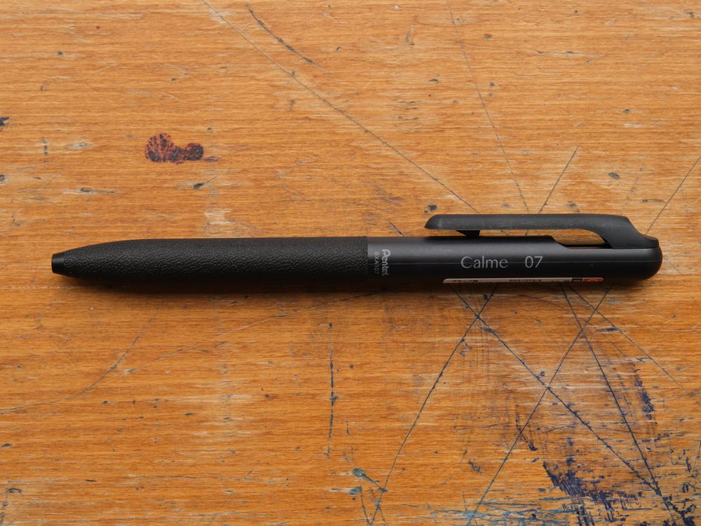 Pentel Calme Ballpoint Pen - 0.7mm - Black (Black Ink)