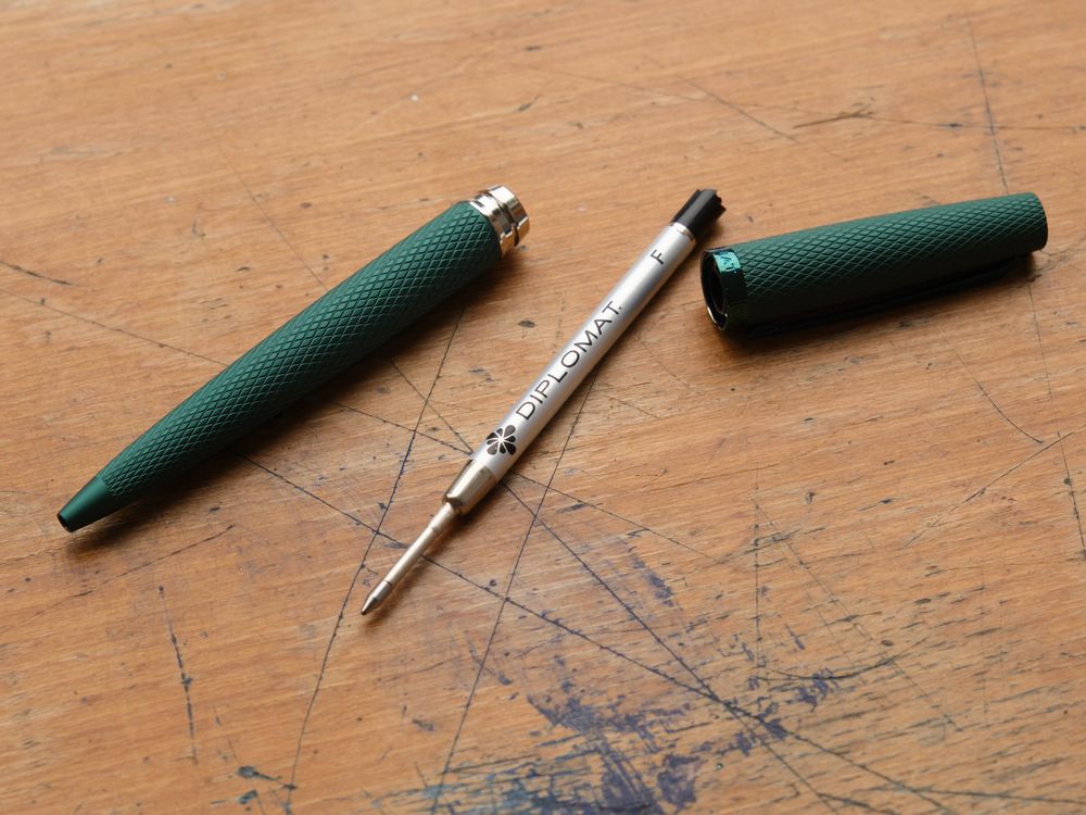 Diplomat Ballpoint - Viper - Guilloche Green
