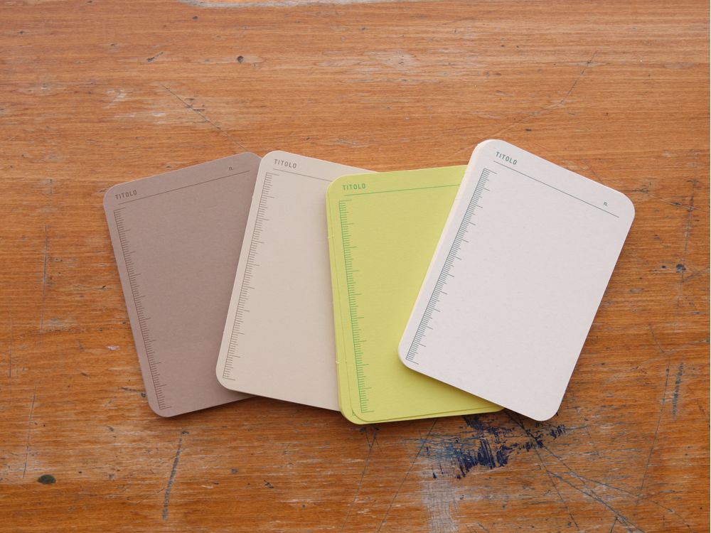 Foglietto - Memo Cards - Deck of 120 - A7 - Regola (Beige/Brown/Tatin Green/White)