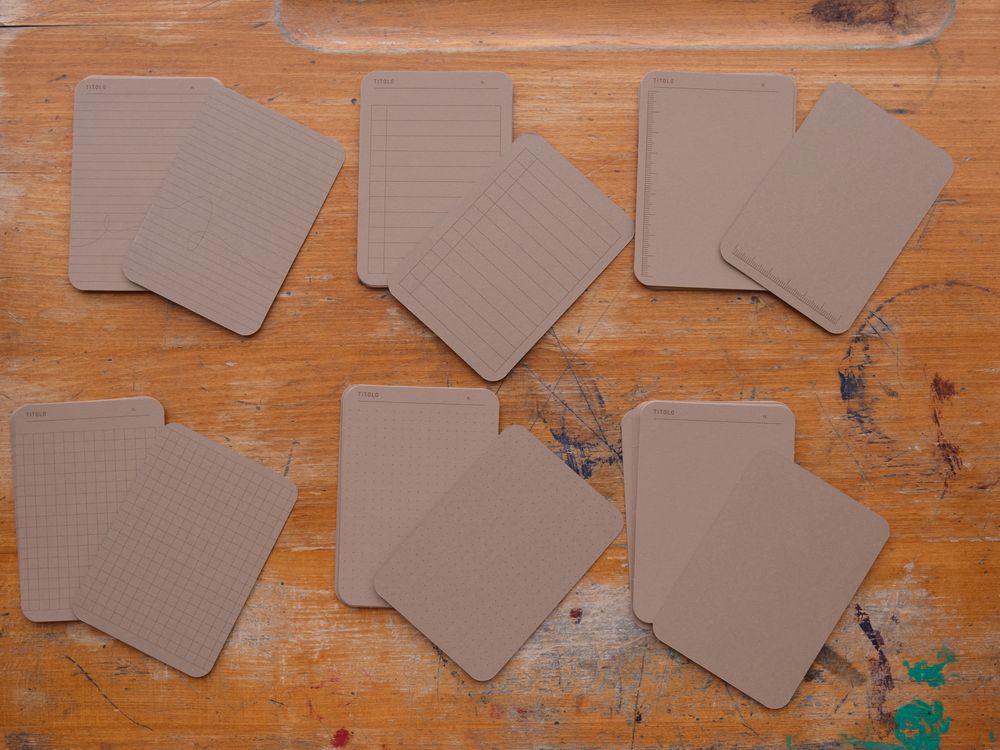 Foglietto - Memo Cards - Deck of 60 - A7 - Caffè (Brown)