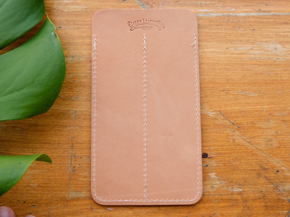 Galen Leather - Double Fountain Pen Sleeve - Undyed