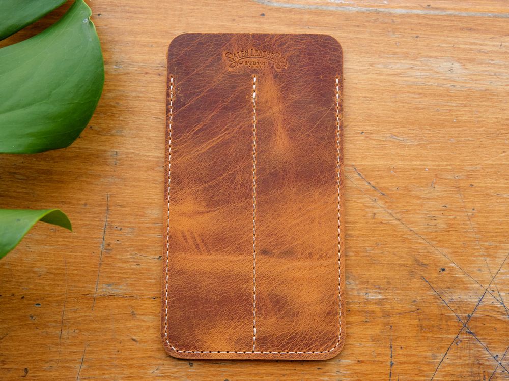 Galen Leather - Double Fountain Pen Sleeve - Crazy Horse Tan