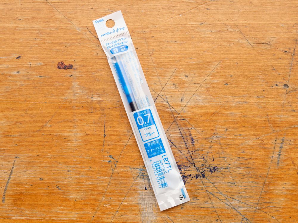 Pentel Energel infree Refill Gel - 0.7mm - Blue