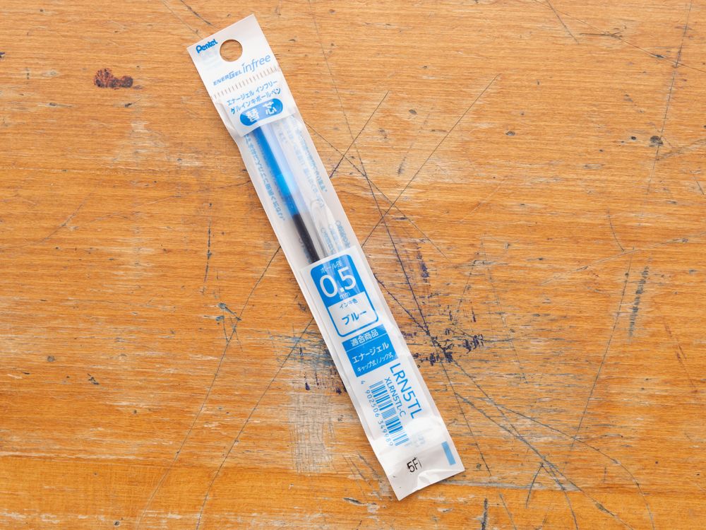 Pentel Energel infree Refill Gel - 0.5mm - Blue