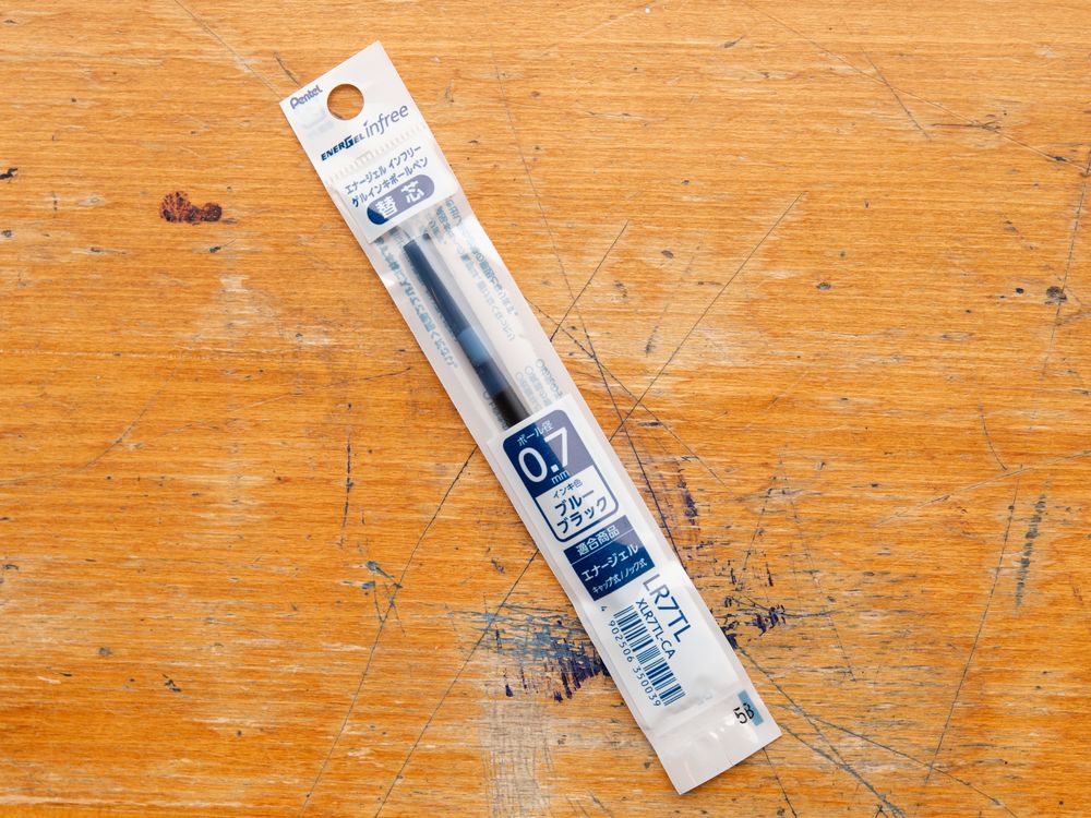 Pentel Energel infree Refill Gel - 0.7mm - Blue-Black