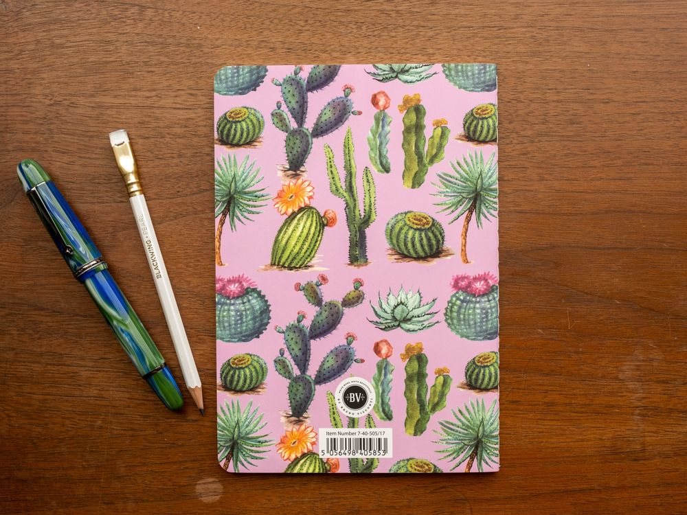 Bruno Visconti A5 Lined Notebook - Cactus on Rose