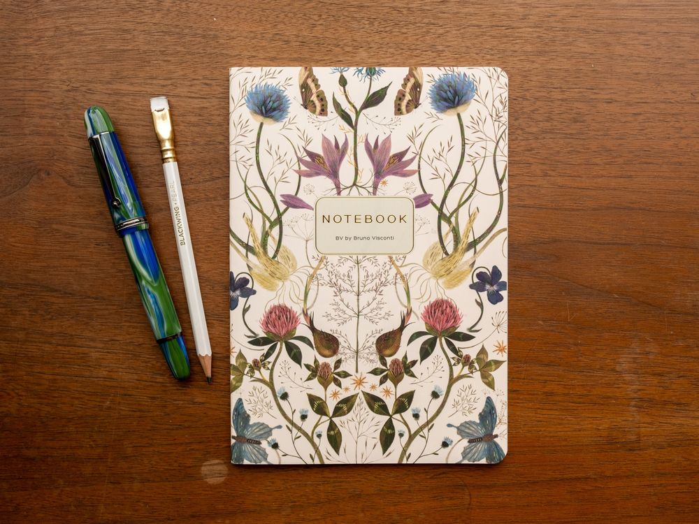 Bruno Visconti A5 Lined Notebook - Symmetrical Flora