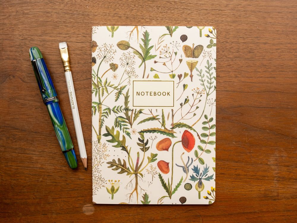 Bruno Visconti A5 Lined Notebook - Greens and Flowers