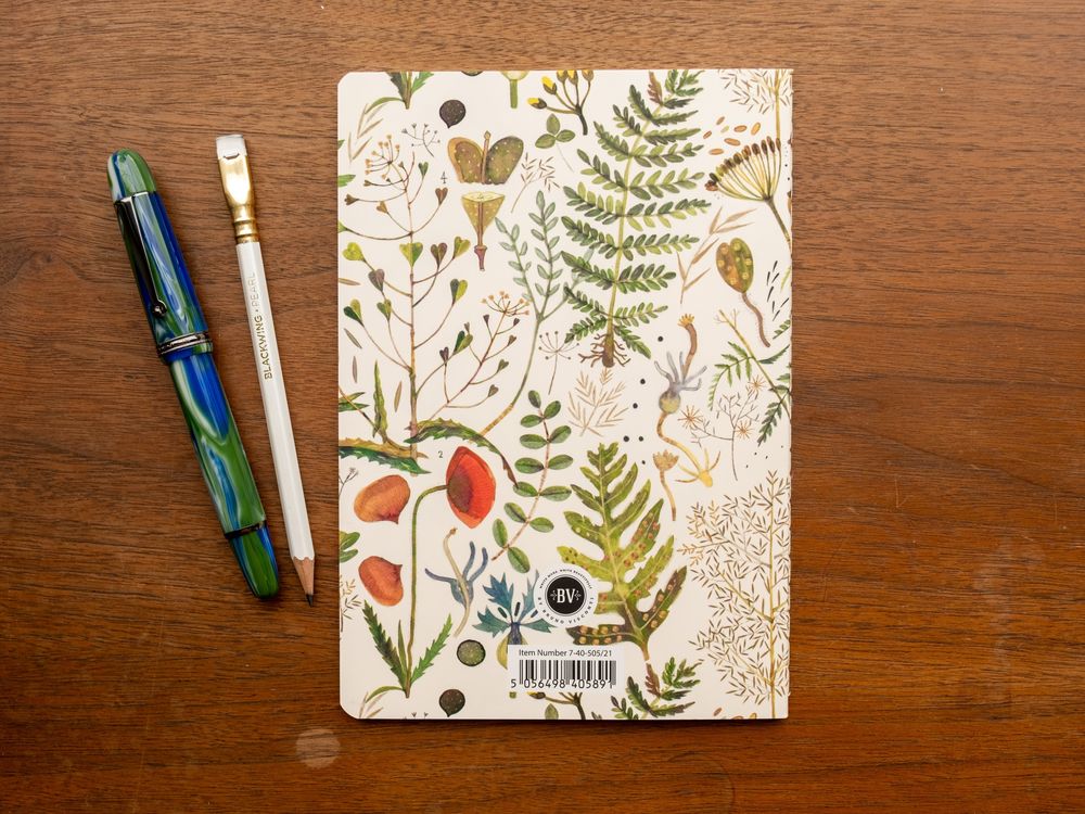 Bruno Visconti A5 Lined Notebook - Greens and Flowers