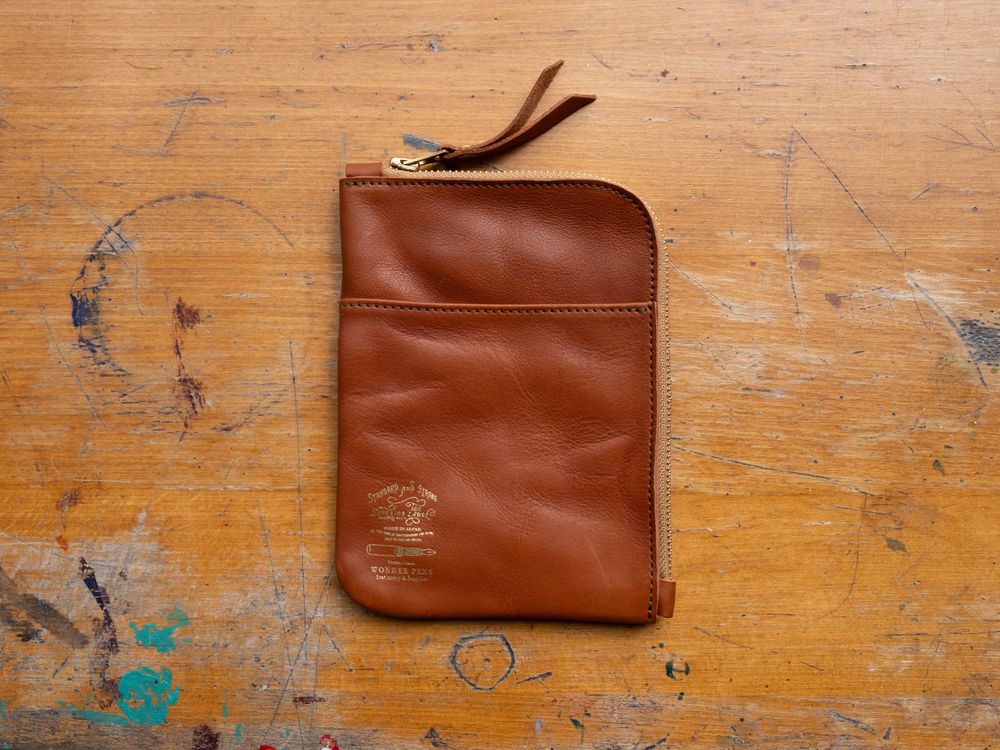 <b>Sold Out -</b> The Superior Labor Leather Portfolio - Light Brown (A6)