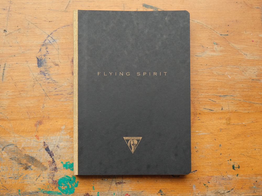 Clairefontaine - Flying Spirit Clothbound Notebook - A5 - Black (Lined)