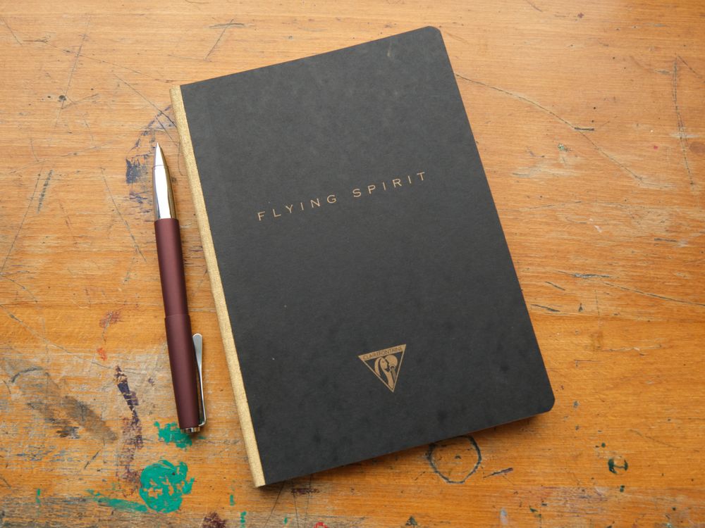 Clairefontaine - Flying Spirit Clothbound Notebook - A5 - Black (Lined)