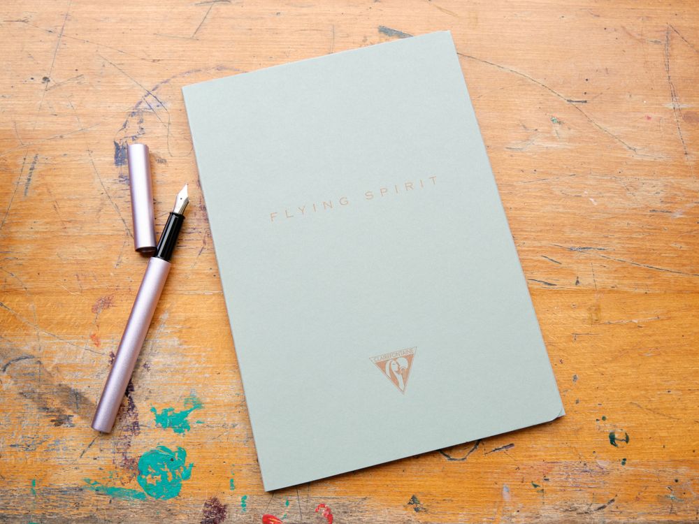 Clairefontaine - Flying Spirit Thread Stitch Notebook - A5 - Green (Lined)