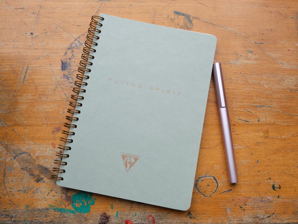 Clairefontaine - Flying Spirit Spiral Bound Notebook - A5 - Green (Lined)