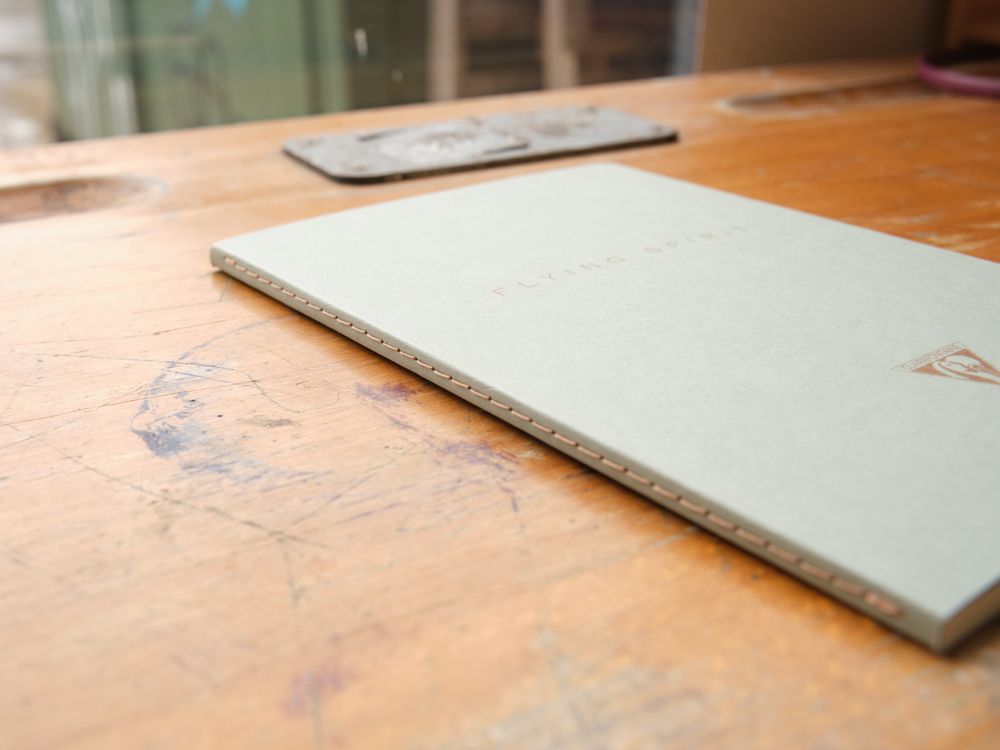 Clairefontaine - Flying Spirit Thread Stitch Notebook - A5 - Green (Lined)