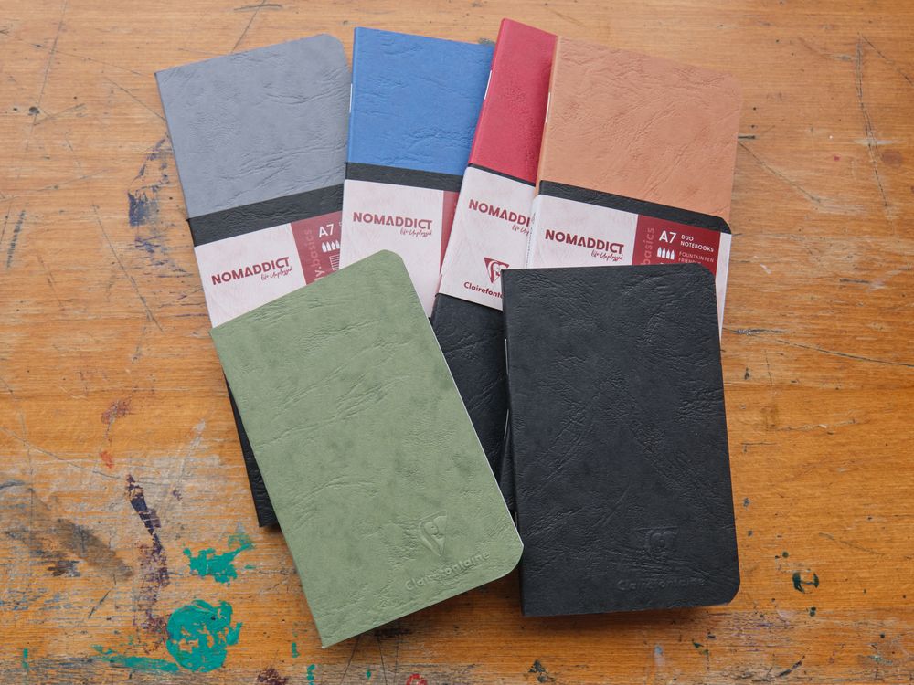 Clairefontaine - Age-Bag Duo (2) Notebooks - A7 (7.5x12cm) - Assorted Colours (Lined)
