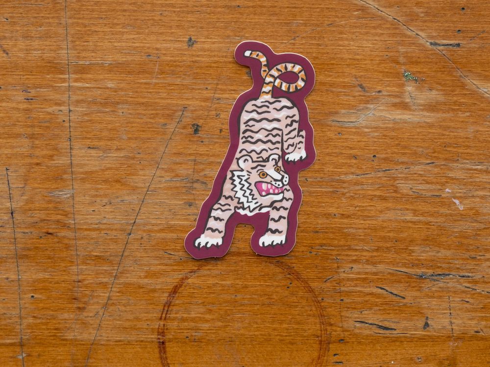 Idlewild Co. Die-Cut Sticker - Pink Tiger