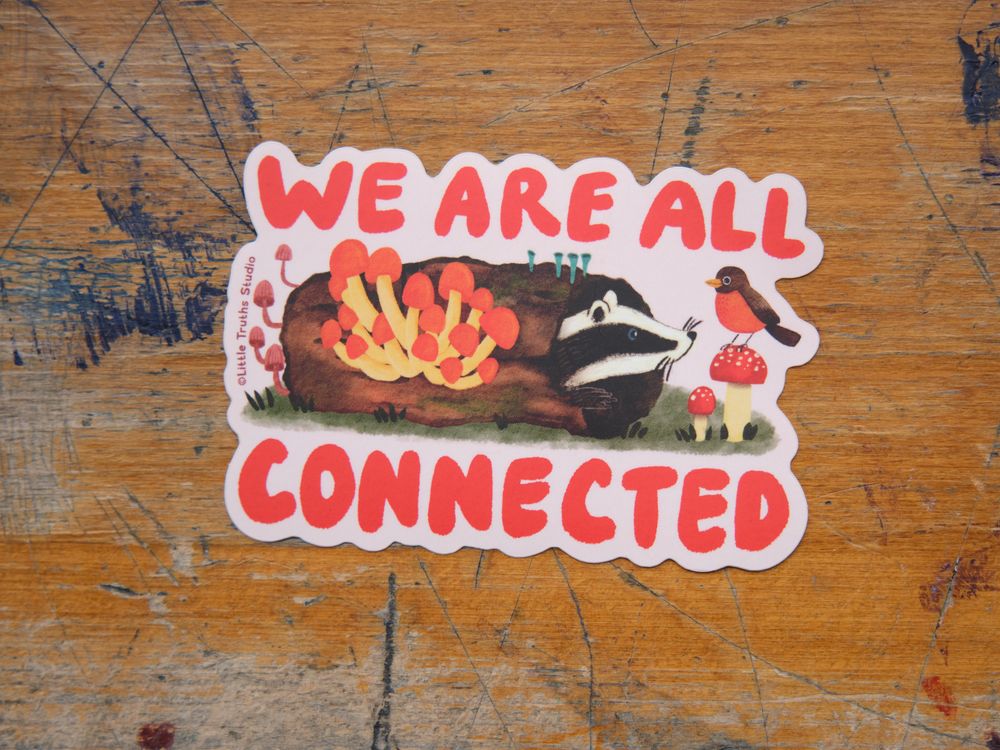 Little Truths Studio - Vinyl Sticker - We Are All Connected