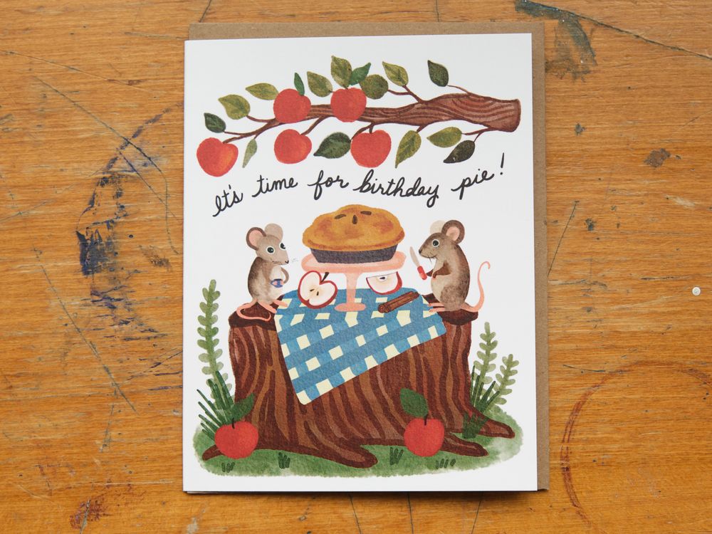Little Truths Studio - Greeting Card - It's Time For Birthday Pie