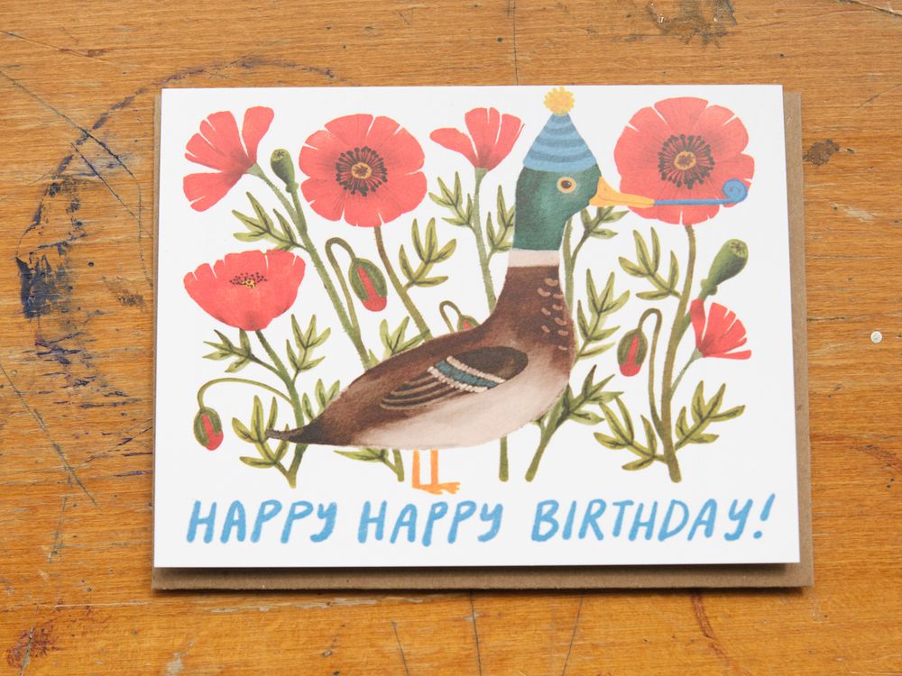 Little Truths Studio - Greeting Card - Happy Birthday Duck
