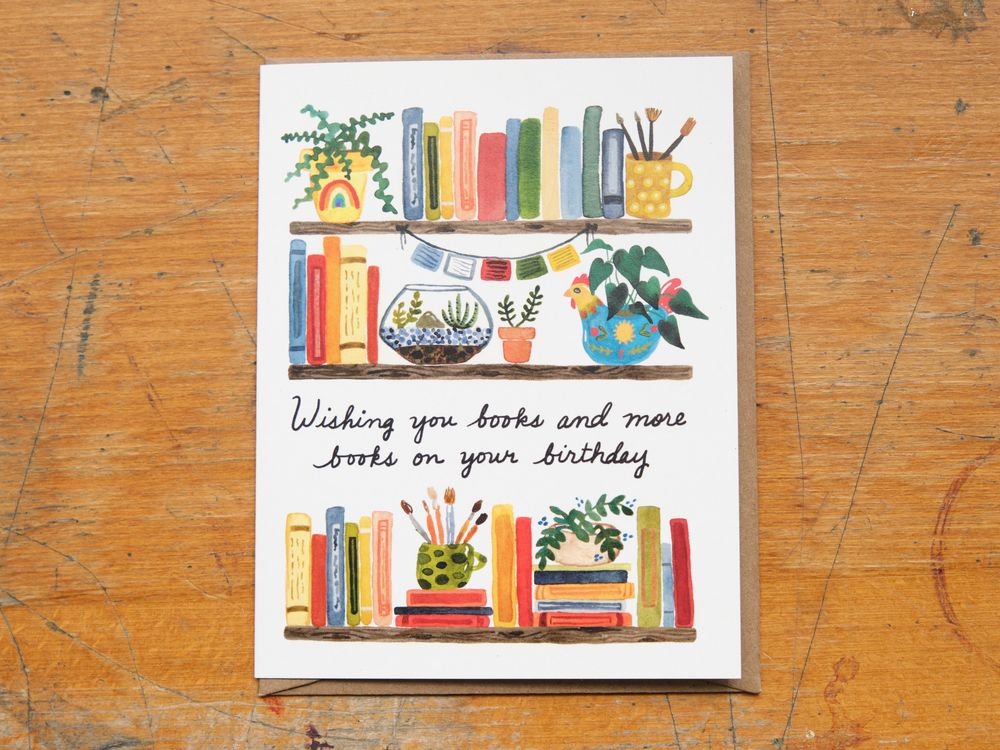 Little Truths Studio - Greeting Card - Wishing You Books On Your Birthday