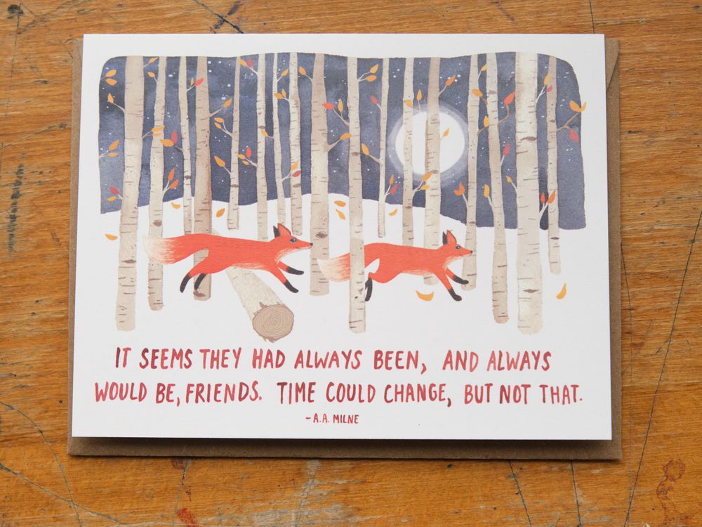 Little Truths Studio - Greeting Card - They Had Always Been Friends