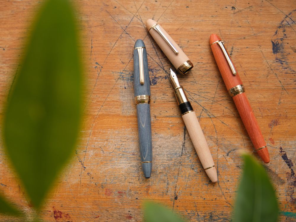 Sailor 1911L Hard Maple Fountain Pen - Indigo