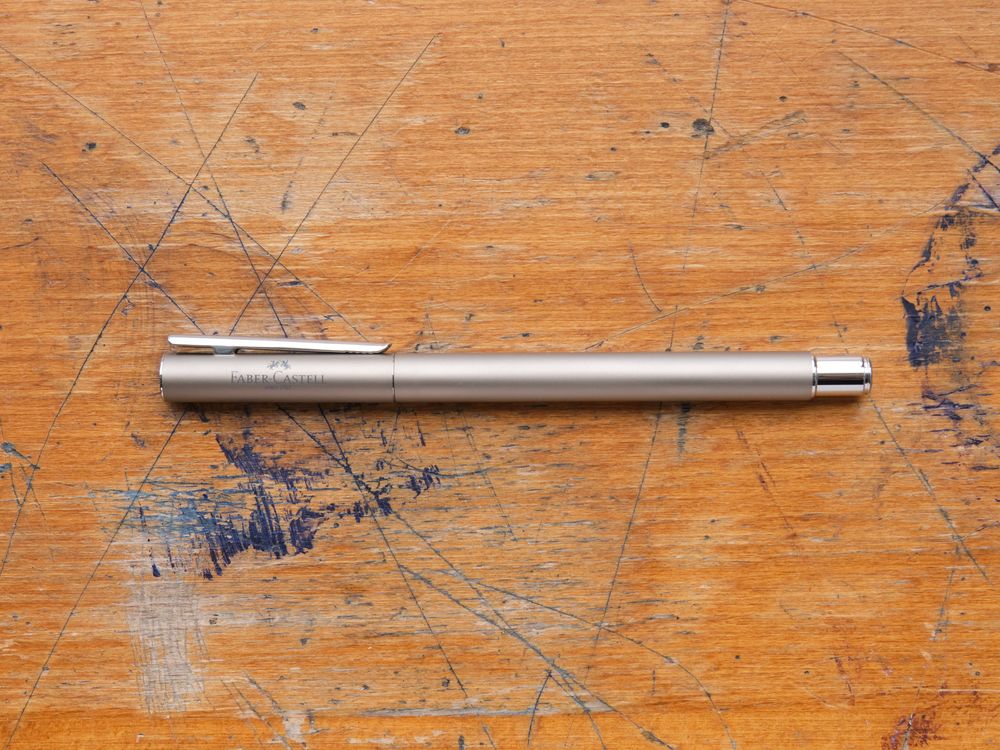 Faber Castell Neo-Slim Fountain Pen - Matte Stainless Steel
