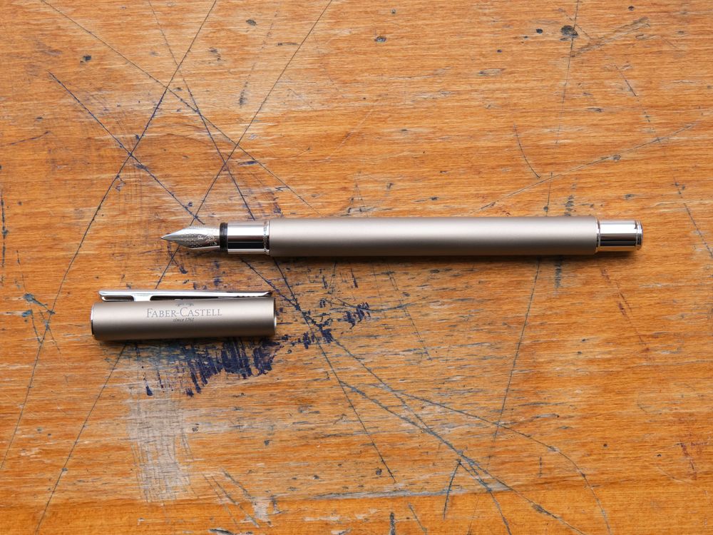 Faber Castell Neo-Slim Fountain Pen - Matte Stainless Steel