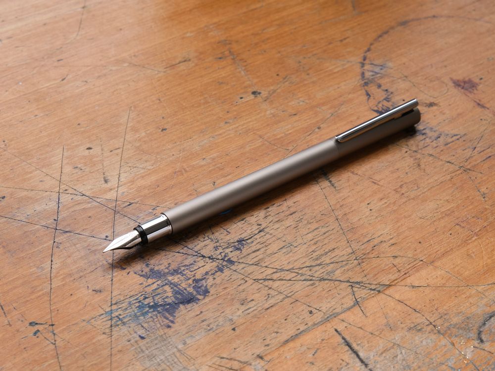Faber Castell Neo-Slim Fountain Pen - Matte Stainless Steel