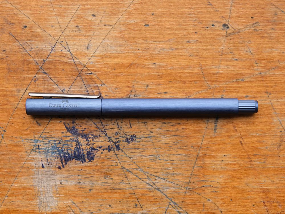 Faber Castell Neo-Slim Fountain Pen - Dark Blue Aluminium