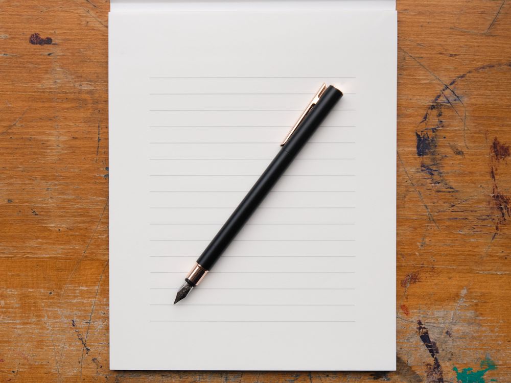 Faber Castell Neo-Slim Fountain Pen - Black Matt - Rose Gold